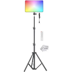Pm-26 Kumandalı 96 LED 13 Watt 1500 Lümen Rgb Fotograf ve Video Işığı ve 200CM Işık Ayağı Standı