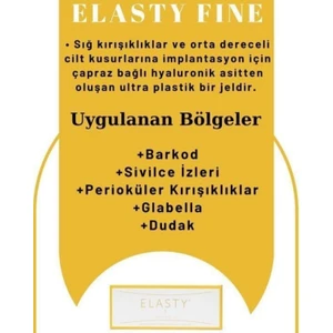 Elasty Fine Çapraz Bağlı Hyalüronik Asit 2X1ML