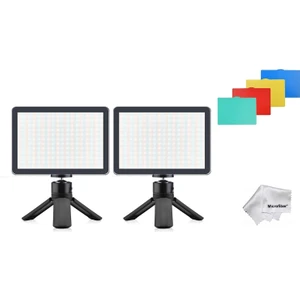 2 Li 19CM 13 Watt 120 LED Fotograf ve Video Işığı ve Mini Tripod Seti Vlog Ürün Youtube Canlı Yayın Vb