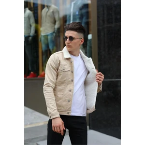 Erkek Içi Kürklü Denim Kot Ceket