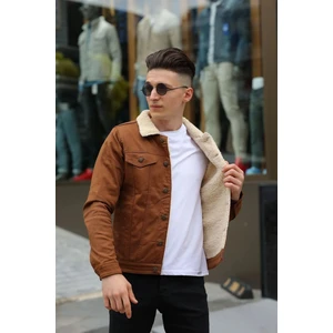 Erkek Içi Kürklü Denim Kot Ceket