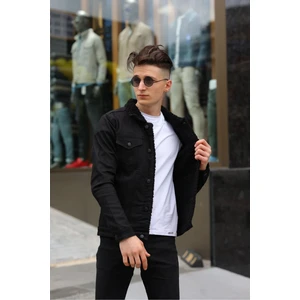 Erkek Içi Kürklü Denim Kot Ceket