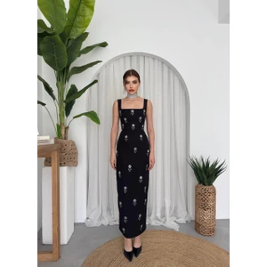 Francisco Taşlı Atlas Uzun Elbise