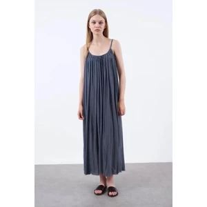 Kadın Santos Askılı Antrasit Elbise