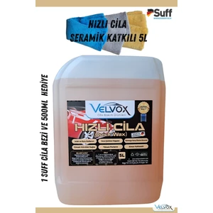 Hızlı Cila Seramik Katkılı 5 Lt + 500 ml ve Suff Cila Bezi Hediye, Hızlı Cila, Oto Cila, Quick Wax