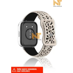 Huawei Watch Fit 2 Uyumlu Leopar Desenli Silikon Kordon