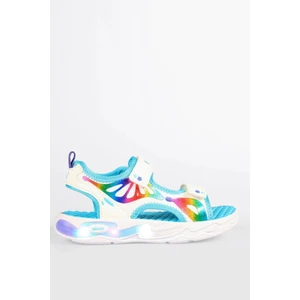 26-35 Numara Işıklı Çift Bantlı Hafif Kız Çocuk Sandalet