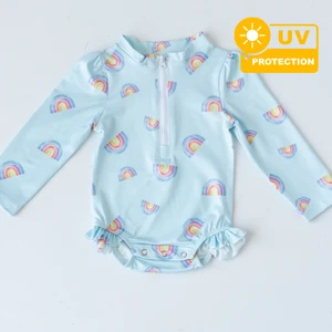 Önden Fermuarlı - Alttan Çıtçıtlı Mayo Gökkuşağı