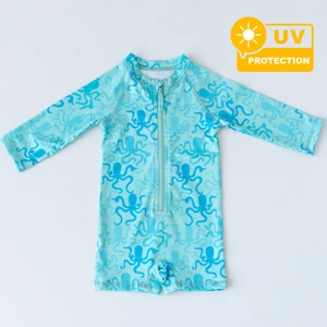 Önden Fermuarlı - Tulum Mayo - Ahtapot