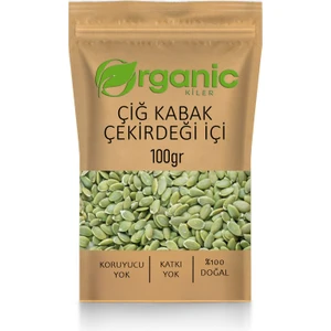 Organic Kiler Çiğ Kabak Çekirdeği İçi 100 gr Taze & Katkısız Tuzsuz ve Yerli Mahsül