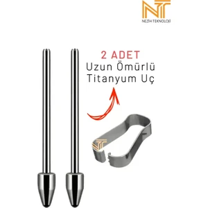 S Pen Titanyum Aşınmayan Yedek Kalem Uç ve Çıkarma/takma Aparat (2 Adet) Tüm S-Pen Modeller ile Uyumlu