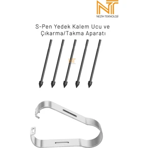 S Pen Yedek Kalem Ucu ve Çıkarma/takma Aparatı (5 Adet Yedek Kalem Ucu) Tüm S-Pen Modellerine Uyumlu
