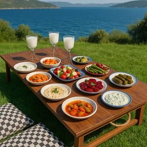 Industrial Living Kamp-Piknik-Balkon ve Yemek Masası  Ceviz Renk Özel Tasarım Masa – 2 Kademe Ayaklı – Katlanabilir – Taşınabilir – 70X150 cm