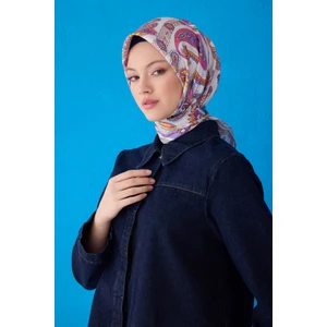 Saf Ipek Eşarp 4111D02( Twill Ipek) -35 Gri