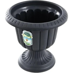 9.8 Lt Nergis Saksı Antrasit Gri Ayaklı Plastik Nergis Saksı No1 35 cm Iç ve Dış Mekan Saksı