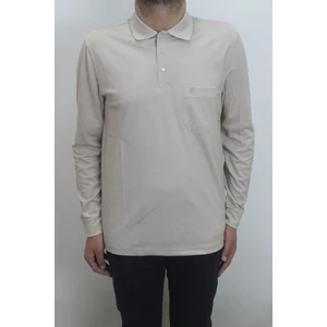 Fistan Store Erkek Düz Klasik Kesim Rahat Kalıp Tek Cepli Polo Yaka Uzun Kollu Tişört