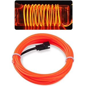 Araç Içi Torpido Şerit Ledi Renkli Ip Neon LED 2 Metre Turuncu Koyu
