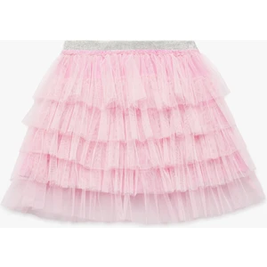 Katlı Lastik Detaylı Tütü Etek