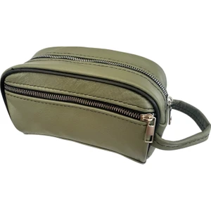 MC02 Siyah Erkek El Çantası Hakiki Deri Günlük Kullanım, Seyahat, Tıraş Çantası