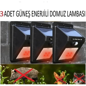 Domuz Kovucu Güneş Enerjili Sensörlü Infrared Işık 3'lü Set