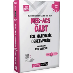 Pegem Akademi Yayıncılık 2025 MEB - AGS-ÖABT Lise Matematik Öğretmenliği Tamamı Çözümlü Soru Bankası