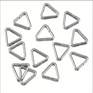 Yiğit Aksesuar 100 Adet Gümüş 10 Mm Metal Üçgen Toka Bağlantı Parçası Anahtarlık Ve Takı Malzemeleri