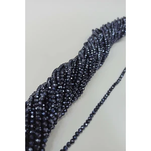 Parlak Siyah Kristal Boncuk 4 mm