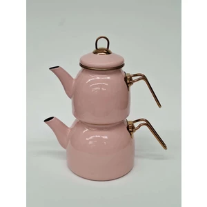 Emaye Çaydanlık Takımı Pembe