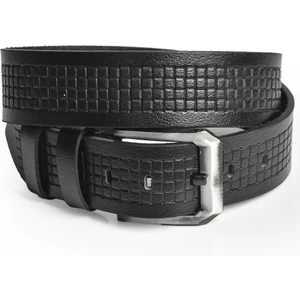 Hakiki Manda Derisi Kot Kemeri 4,5 cm Kare Desenli Spor Kot Kemeri 2402632