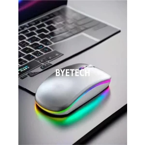 BYETECH Kablosuz Şarjlı,bluetooth, Ultra Slim Led, 2.4 GHZ,2400 Dpı, Sessiz Tık _ Gecikmesiz, Oyuna Uygun Mouse