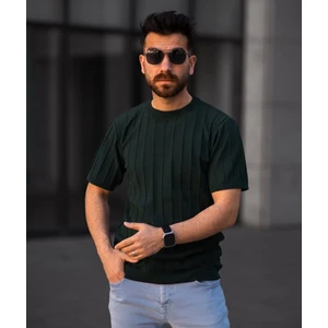 Bisiklet Yaka Triko Örme T-Shirt