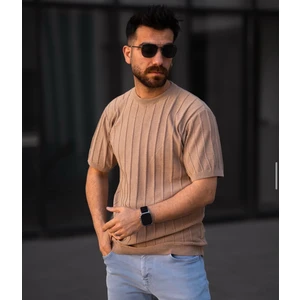 Bisiklet Yaka Triko Örme T-Shirt