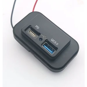 Type-C USB 2 Portlu Araç Şarj Soketi Adaptörü 12V-24V