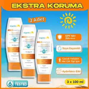 Spf 50+ Yüz ve Vücut Güneş Kremi 100ML 3'lü Set – Leke Karşıtı, Yüksek Korumalı, Suya Dayanıklı, Her Cilt tipine uygun, Vegan