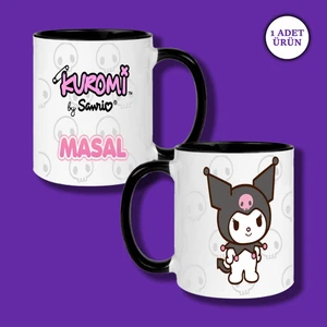 Kuromi Baskılı Çocuklara Özel Isimli Kupa Bardak