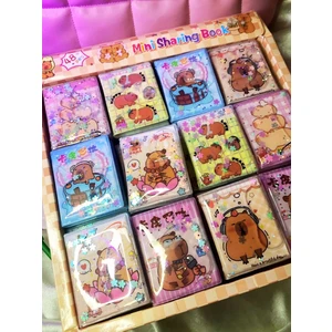 Capybara Kapibara 3 Adet Mini Sulu Sticker Defteri 300 Stickerlı Not Defteri