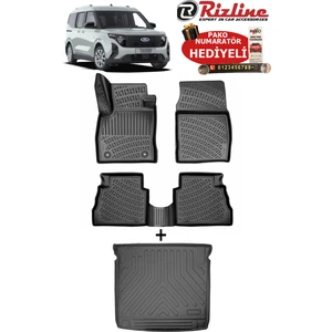 Ford Tourneo Courier 2024 Sonrası Havuzlu Paspas Bagaj Havuzu Seti Hediyeli