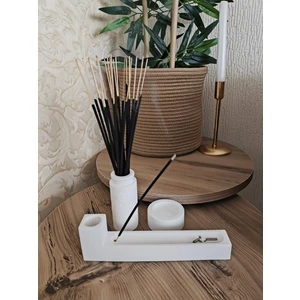 Dekoratif Tütsülük & Tütsü Çubukları Için Kalpli Vazo & Mumluk Set