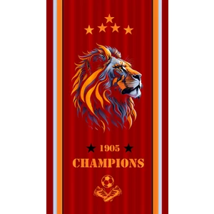Bertille Home Çocuk ve Bebek Odası Sarı Kırmızı Taraftar Futbol Serisi Fon Perde Tek Kanat (Child Room Curtain)