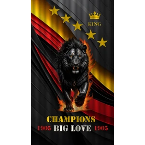 Bertille Home Çocuk ve Bebek Odası Sarı Kırmızı Taraftar Futbol Serisi Fon Perde Tek Kanat (Child Room Curtain)
