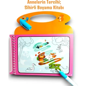 Sihirli Boyama Kitabı Tekrar Kullanılabilir (1-5 Yaş) Hayvanlar