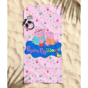 Peppa Pig World Temalı Plaj Havlusu