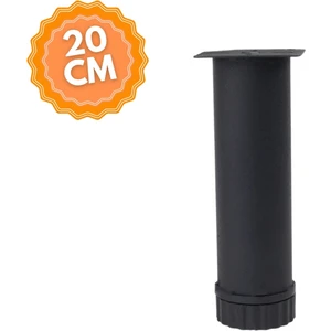 Ayarlanabilir 20 cm Bingolu Siyah Metal Mobilya Ayağı, Lüks Metal Mobilya Ayak, Koltuk, Dolap, Şifonyer Ayak