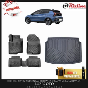 Hyundai Bayon 3D Havuzlu Paspas ve Bagaj Havuzu 2023 Model Uyumlu