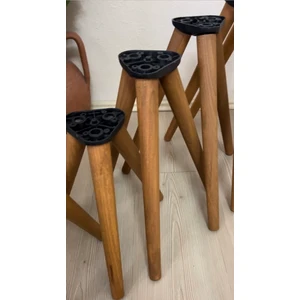 Açık Meşe Ahşap Konik Sehpa Ayağı – 9’lu Set | 38-41-44 cm Karışık Boy | Montaj Aparatları ve Vidalar Dahil