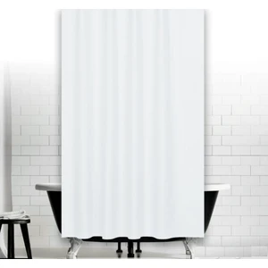 Banyo Perdesi 1x180x200 Tek Kanat Duş Perdesi Halka Hediyeli Duşakabin Perdesi 0010 Beyaz