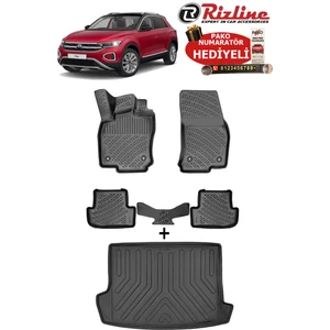 Volkswagen T-Roc 2017-2025 Havuzlu Paspas ve Üst Bagaj Havuzu Seti