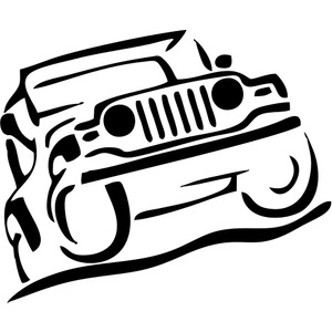 Jeep Offroad Sticker 17X17 cm Siyah