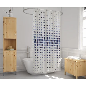Banyo Perdesi 1x180x200 Tek Kanat Duş Perdesi Halka Hediyeli Duşakabin Perdesi 4961 Mavi