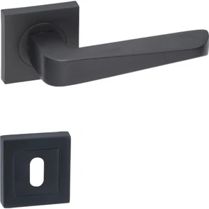 Arpat Rosa Kare Rozetli Oda Kapı Kolu Mat Siyah Oda